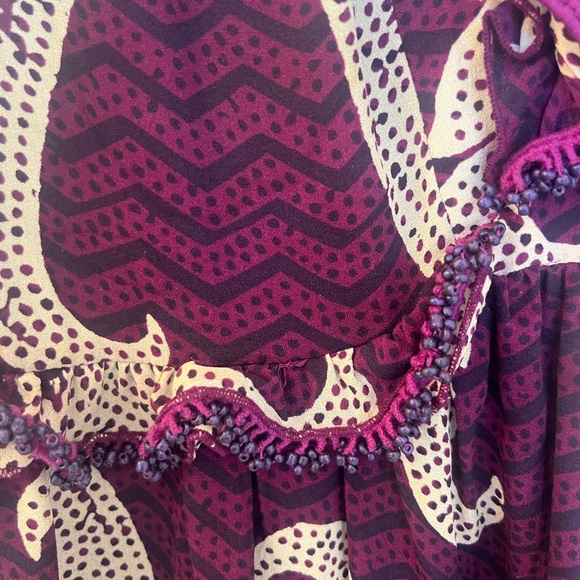 Tory Burch Purple Paisley Print Maxi Dress - size 2 - Picture 3 of 8